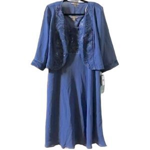 MAYA BROOKE blue cocktail Dress Size 8 NWT
